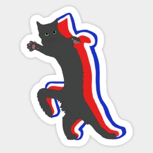 American Black Meme Cat Sticker